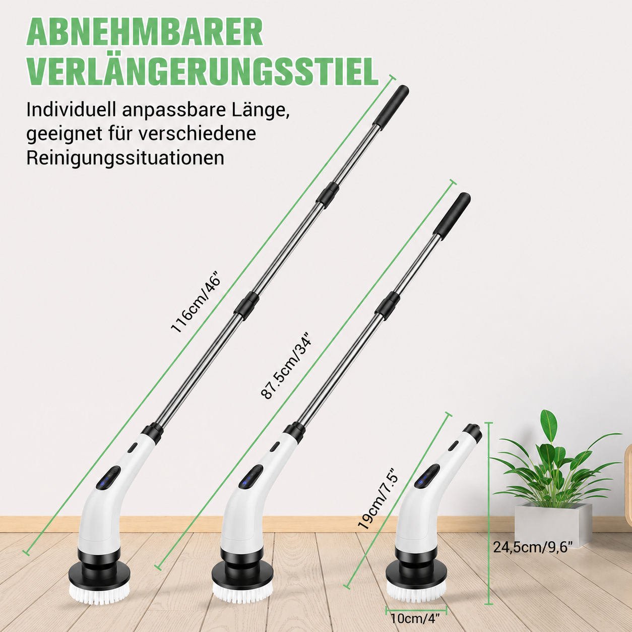 Elektrische Reinigungsbürste 7-in-1 mit Teleskopstiel