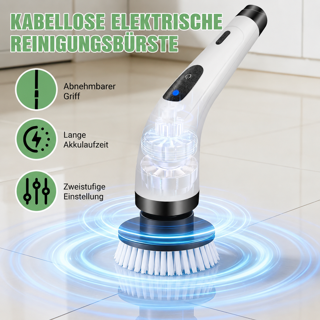 Elektrische Reinigungsbürste 7-in-1 mit Teleskopstiel