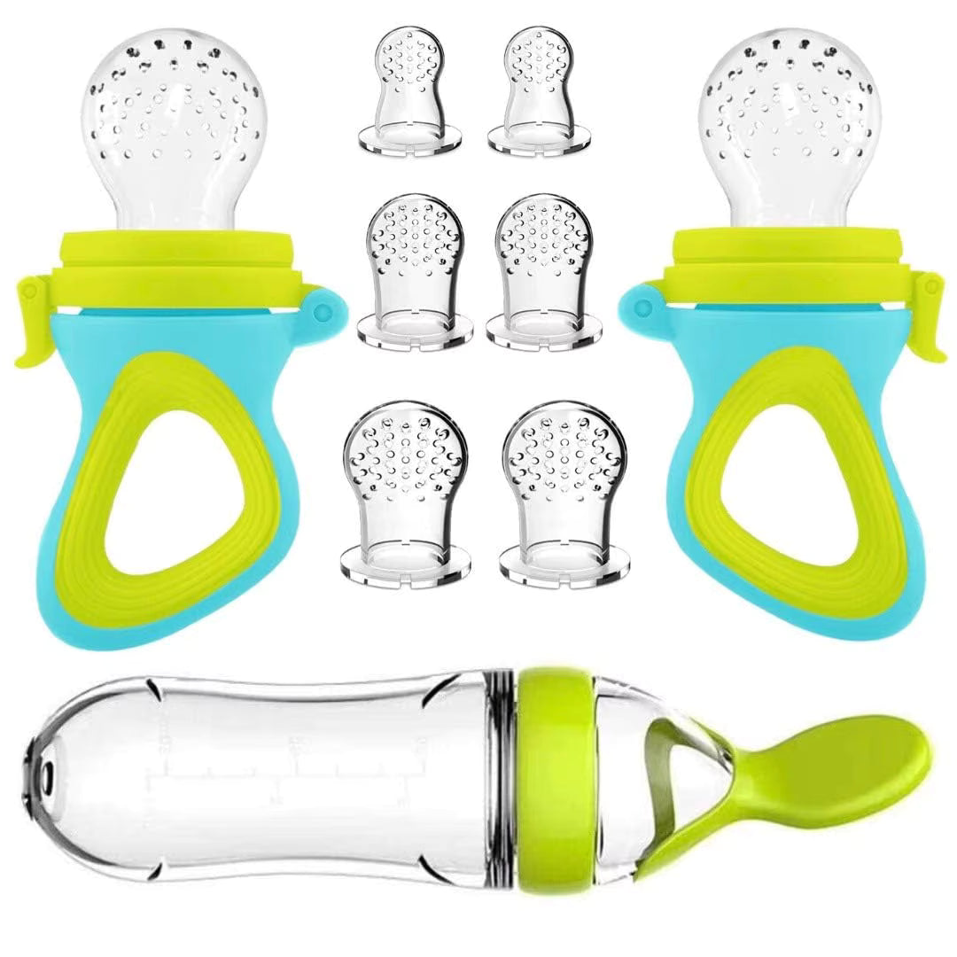 Baby Quetschflasche mit Silikonlöffel für Brei & Beikost
